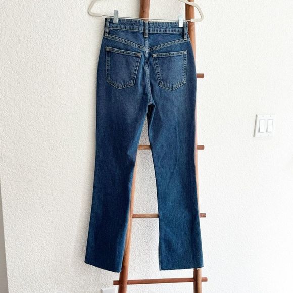 Free People We The Free Split Hem Bootcut Jeans Raw Hem Size 26 - Picture 5 of 13